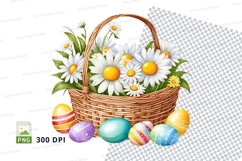 Easter basket with flowers and eggs Product Image 1