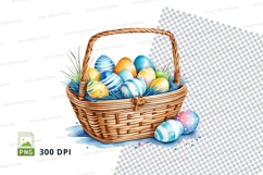 Easter basket with colorful eggs Product Image 1