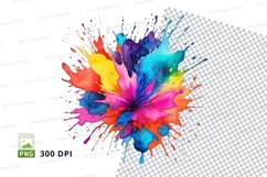 Colorful paint splatter Product Image 1