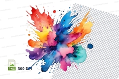 Colorful paint splatter Product Image 1