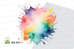 Colorful watercolor splash Product Image 1