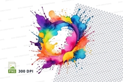 Colorful globe splash Product Image 1