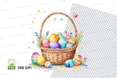 Easter basket with decorated eggs Product Image 1