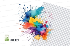 Colorful paint splatter Product Image 1