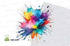 Colorful paint splatter Product Image 1