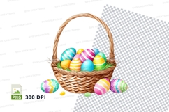 Easter basket with decorated eggs Product Image 1