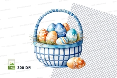 Easter basket with decorated eggs Product Image 1
