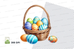 Easter basket with decorated eggs Product Image 1