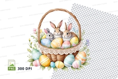 Easter basket with bunnies Product Image 1