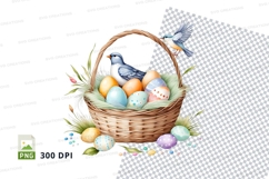 Easter basket with birds Product Image 1