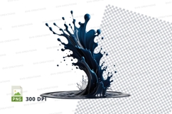 Dynamic blue liquid splash Product Image 1