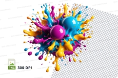 Colorful paint splatter Product Image 1