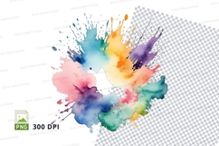 Colorful watercolor splash Product Image 1