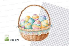 Easter basket with decorated eggs Product Image 1