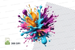 Colorful paint splash Product Image 1