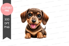 Happy puppy clipart png Product Image 1
