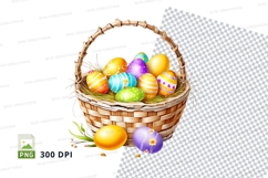 Easter basket with decorated eggs Product Image 1