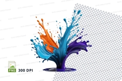 Colorful paint splash clipart Product Image 1