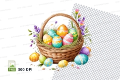 Easter basket with decorated eggs Product Image 1
