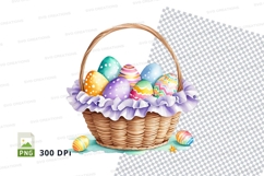 Easter basket with decorated eggs Product Image 1