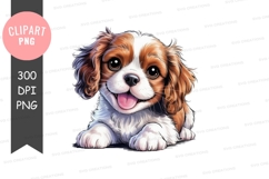 Happy puppy clipart png Product Image 1