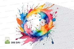 Colorful globe splatter Product Image 1