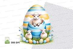 Easter lamb clipart Product Image 1