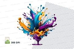 Colorful paint splash Product Image 1