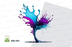 Colorful paint splash tree Product Image 1