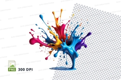 Colorful paint splatter Product Image 1