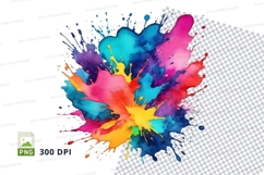 Colorful paint splatter Product Image 1