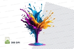 Colorful paint splatter tree Product Image 1