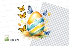 Colorful easter egg with butterflies Product Image 1