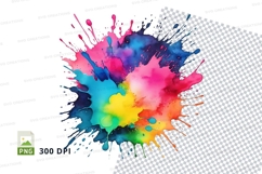 Colorful paint splash Product Image 1