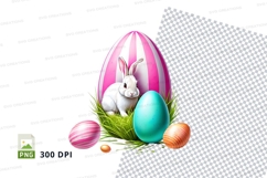 Easter bunny with decorated eggs Product Image 1