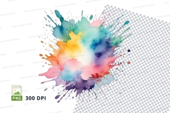 Colorful watercolor splash Product Image 1