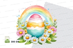 Rainbow easter egg with flowers Product Image 1