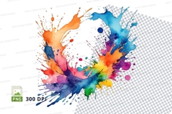Colorful splash clipart Product Image 1