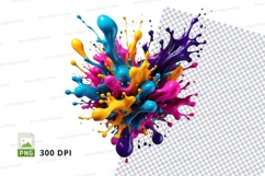 Colorful paint splatter Product Image 1