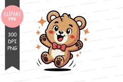 Happy dancing bear clipart png Product Image 1
