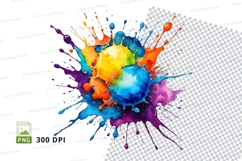 Colorful paint splatter Product Image 1