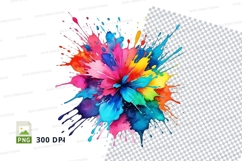 Colorful paint splatter Product Image 1