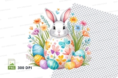 Easter bunny with decorated eggs Product Image 1