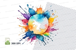 Colorful paint splatter Product Image 1