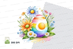 Colorful easter egg with flowers Product Image 1