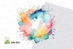 Colorful watercolor splash Product Image 1