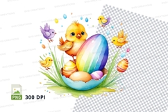Easter celebration with chicks and eggs Product Image 1