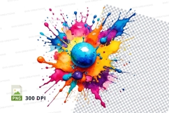 Colorful paint splatter Product Image 1