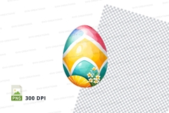 Colorful easter egg clipart Product Image 1