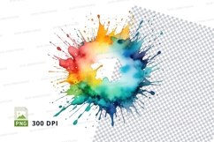 Colorful splash clipart Product Image 1